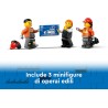 LEGO 60420 City Escavatore da Cantiere Giallo, Veicolo Giocattolo da Cantiere con Funzioni Reali e 3 Minifigure (Operaio, Opera