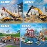 LEGO 60420 City Escavatore da Cantiere Giallo, Veicolo Giocattolo da Cantiere con Funzioni Reali e 3 Minifigure (Operaio, Opera