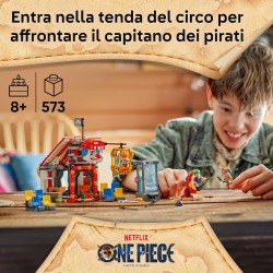 LEGO 75637 ONE PIECE La Tenda del Circo di Bagy il Clown - Giocattolo Interattivo con 4 Minifigure tra cui Luffy, Nami e Zoro, 