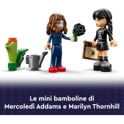 LEGO 76784 Wednesday Fiore di Dalia Nero Giocattolo - Modellino Apribile da Gioco e da Esposizione con 2 Mini Bamboline e Acces