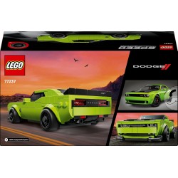 LEGO 77237 Speed Champions Sports Car Dodge Challenger SRT Hellcat - Modellino di Auto da Corsa con Minifigure del Pilota