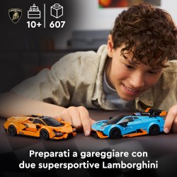LEGO 77238 Speed Champions Lamborghini Revuelto e Huracán STO - Modellini di Auto da Corsa - Macchine Giocattolo con 2 Minifigu