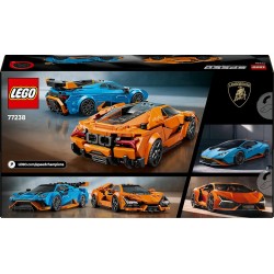 LEGO 77238 Speed Champions Lamborghini Revuelto e Huracán STO - Modellini di Auto da Corsa - Macchine Giocattolo con 2 Minifigu