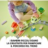 LEGO 10427 DUPLO Treno d’Avventura Interattivo - Giochi Didattici - con 14 Binari, Mattoncini Multifunzione con Suoni e 4 Perso