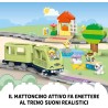 LEGO 10427 DUPLO Treno d’Avventura Interattivo - Giochi Didattici - con 14 Binari, Mattoncini Multifunzione con Suoni e 4 Perso