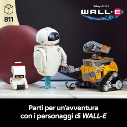 LEGO 43279 | Disney Pixar WALL-E e EVE - Kit di Modellismo per Adulti da Esposizione - Costruzione Fai da Te con i Personaggi d