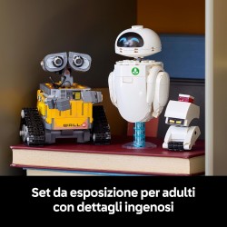 LEGO 43279 | Disney Pixar WALL-E e EVE - Kit di Modellismo per Adulti da Esposizione - Costruzione Fai da Te con i Personaggi d