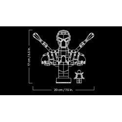 LEGO 76326 | Marvel Busto di Iron Spider-Man - Modellino da Esposizione per Adulti con 2 Braccia Mobili, Testa Girevole e Minif