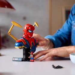 LEGO 76326 | Marvel Busto di Iron Spider-Man - Modellino da Esposizione per Adulti con 2 Braccia Mobili, Testa Girevole e Minif