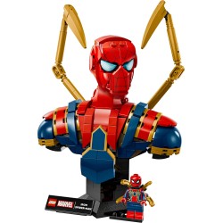 LEGO 76326 | Marvel Busto di Iron Spider-Man - Modellino da Esposizione per Adulti con 2 Braccia Mobili, Testa Girevole e Minif