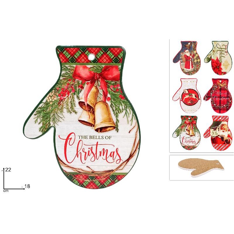 Sottopentola natalizio Guanto, modelli assortiti, 1 pezzo