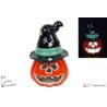 Decorazione Zucca con cappello HALLOWEEN con luce
