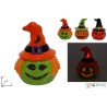Zucca con Cappello Strega 11 cm con luce, modelli assortiti, 1 pezzo