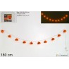 Catena 10 zucche con luci a batterie per Halloween