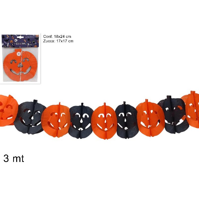 Festone Zucca Halloween 3 mt.