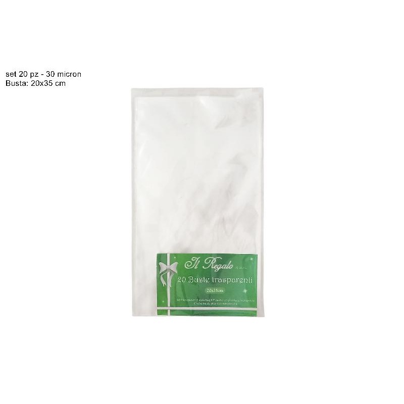Bustine trasparenti 20 x 35 cm 20 pz., 30 micron