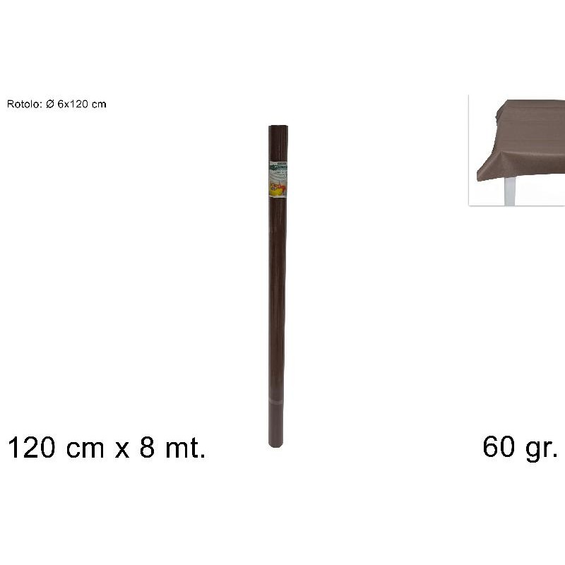 ROTOLO TNT 120 CM X 8 MT 70 GR MARRONE