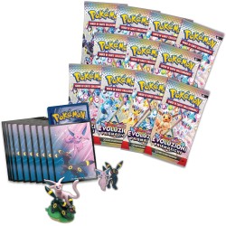 Pokémon: collezione premium con statuina dell’espansione Evoluzioni Prismatiche (due carte olografiche impresse in modo special