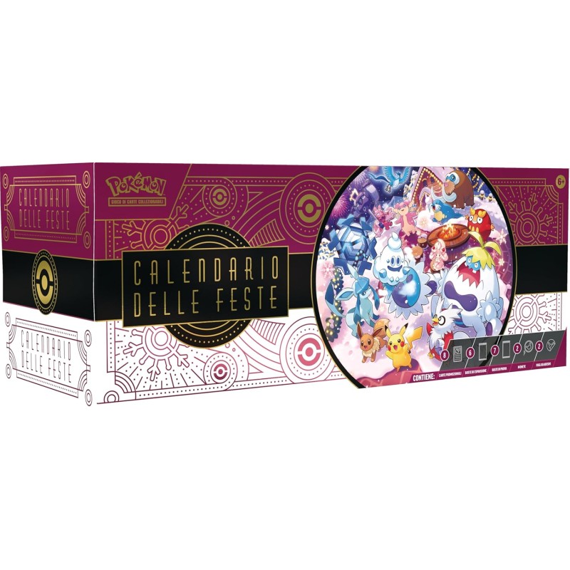 Pokémon: calendario delle feste del GCC Pokémon (otto carte olografiche, sei buste di espansione, sette buste di prova e tanto