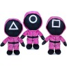 Grandi Giochi - Squid Game Peluche Guardie Assortiti 3 Modelli 28 cm- QUID02000, 1 pezzo