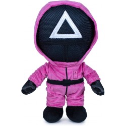 Grandi Giochi - Squid Game Peluche Guardie Assortiti 3 Modelli 28 cm- QUID02000, 1 pezzo