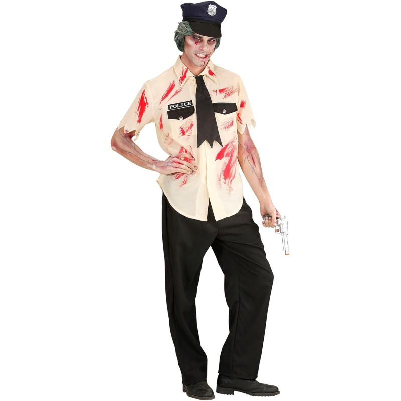 Widmann - Costume Poliziotto Zombie, adulto Tg.XL, 8727P