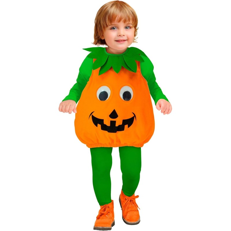 Widmann – Costume da Zucca Tuta, travestimento per Halloween e Carnevale, 104 cm