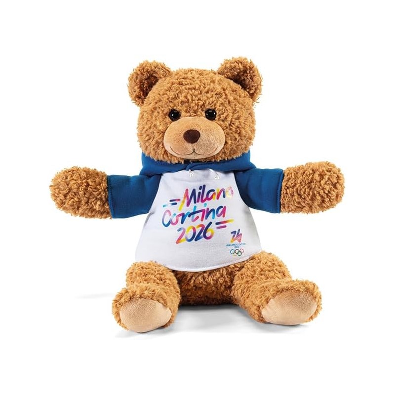 Orsetto con T-shirt di Milano Cortina 2026 | 30x36x36 cm taglia M | modello 68258