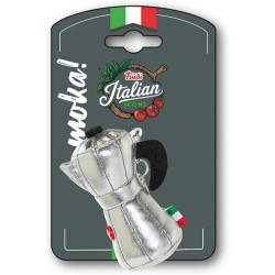 Trudi Peluche portachiavi Moka, idea regalo, gadget turistico food Made in Italy | taglia XXS | Italian icons