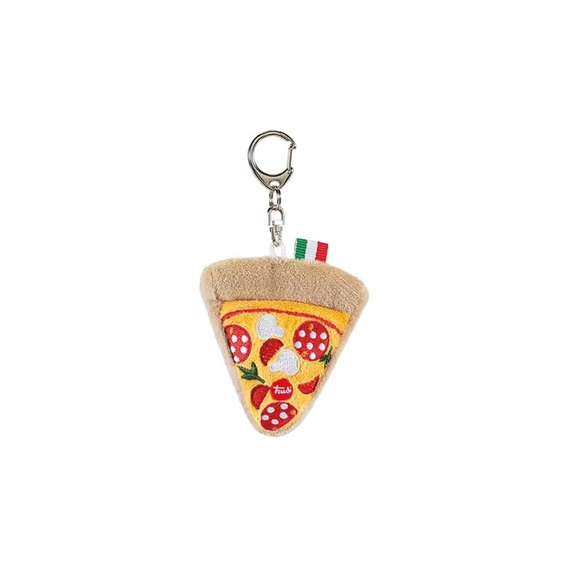 Trudi Peluche portachiavi Pizza, idea regalo, gadget turistico food Made in Italy | taglia XXS | Italian icons