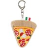 Trudi Peluche portachiavi Pizza, idea regalo, gadget turistico food Made in Italy | taglia XXS | Italian icons