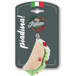 Trudi Peluche portachiavi Piadina, idea regalo, gadget turistico food Made in Italy | taglia XXS | Italian icons
