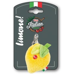 Trudi Peluche portachiavi Limone, idea regalo, gadget turistico food Made in Italy | taglia XXS | Italian icons