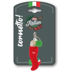 Trudi Peluche portachiavi Cornetto, idea regalo, gadget turistico food Made in Italy | taglia XXS | Italian icons
