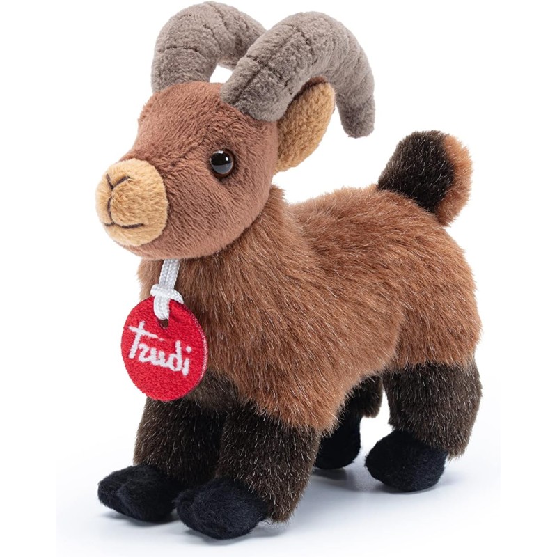Trudi Trudino Stambecco Deluxe Peluche Park Collection. Animali del Bosco | 9x16x15cm Taglia XS | Collezione Parco dello Stelvi