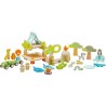 Sevi- Costruzioni e Play Set Animali Safari, Multicolore, 83083