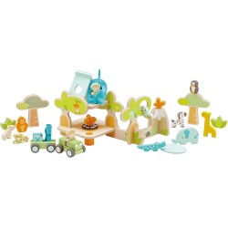 Sevi- Costruzioni e Play Set Animali Safari, Multicolore, 83083