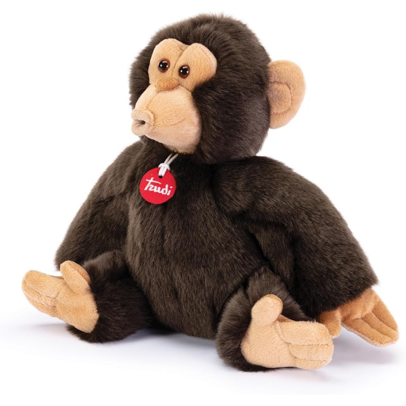 Trudi Scimmia Bisko Scimmietta mascotte peluche, scimpanzè | 33x30x19 cm taglia M | Animali Esotici tropicali | modello 27147