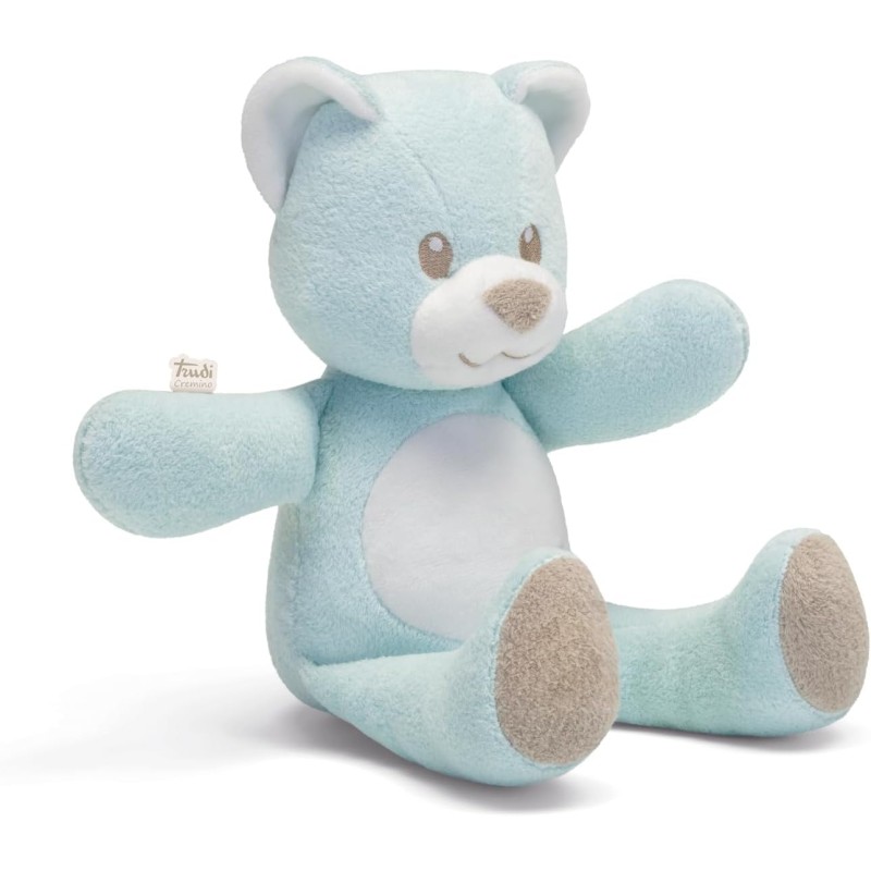Trudi Orso Cremino azzurro Peluche Baby orsacchiotto, regalo Nascita 0+ neonati | 12x9x30 cm taglia S Baby | modello 28130