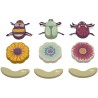 SEVI Mix & Match Fiori & Coleotteri (15 pz) giocattoli educativi in legno, giochi 2+ | Nature Botanical | modello 83137