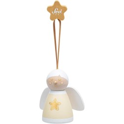 Trudi Angioletto Lui Bianco | Sevi | Decorazioni Albero di Natale in Legno. Collezione Artigianale | 9x15,5x5 cm | Decorazioni