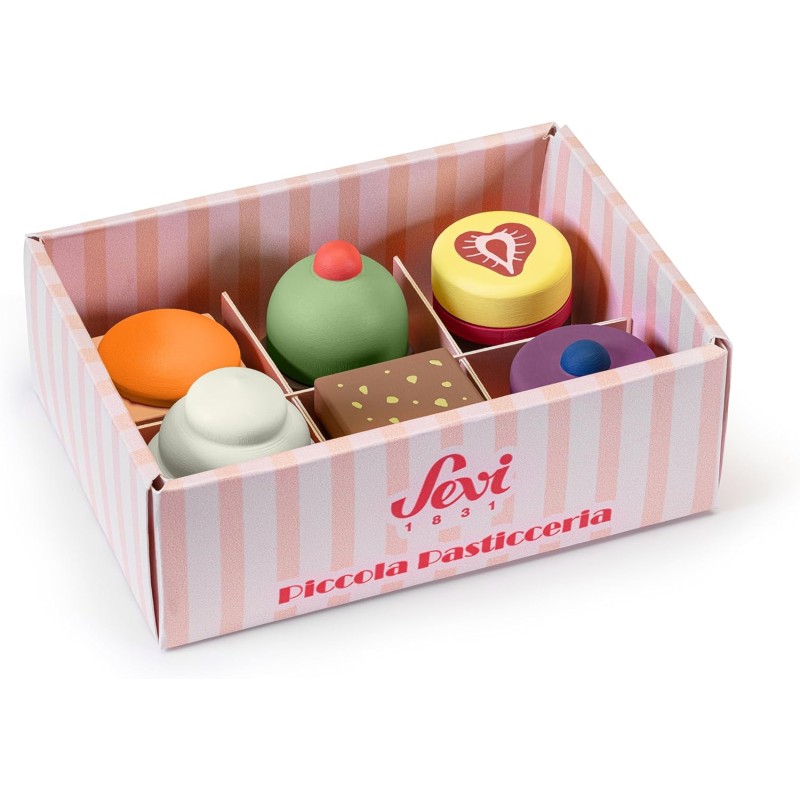 Set Pasticcini (16pz) Sevi | Giochi in legno educativi bambini dai 2-3 anni | Giochi di imitazione | modello 83131