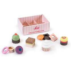 Set Pasticcini (16pz) Sevi | Giochi in legno educativi bambini dai 2-3 anni | Giochi di imitazione | modello 83131
