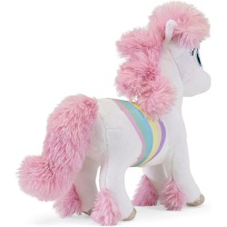 Trudi Unicorno Leslie Peluche unicorno arcobaleno, regalo bambini compleanno | 28x34x11 cm taglia M | Fantasy Unicorn collectio