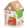 Sevi Seviland Pompieri (8 pz + casetta) Giochi in legno educativi bambini dai 3 anni multiattività | 20x13x12,5 cm | Collezione