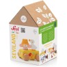 Sevi Seviland Fattoria (10 pz + casetta) Giochi in legno educativi bambini dai 3 anni multiattività | 20x13x12,5 cm | Collezion