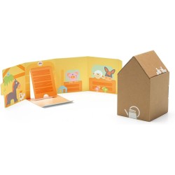 Sevi Seviland Fattoria (10 pz + casetta) Giochi in legno educativi bambini dai 3 anni multiattività | 20x13x12,5 cm | Collezion