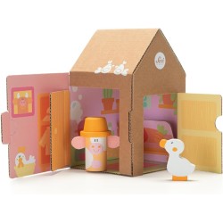 Sevi Seviland Fattoria (10 pz + casetta) Giochi in legno educativi bambini dai 3 anni multiattività | 20x13x12,5 cm | Collezion