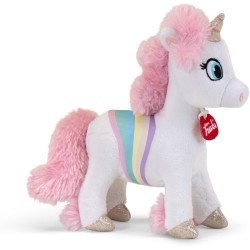 Trudi Trudino Unicorno bianco Peluche unicorno arcobaleno, regalo bambini compleanno | 18x19x6 cm taglia XS | Fantasy Unicorn c