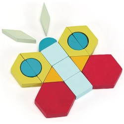 Trudi Set Cubetti Mosaico (125 pz) by Sevi | Giochi in legno per bambini. Giocattoli impilabili Sevi | Costruzioni e Play Set |